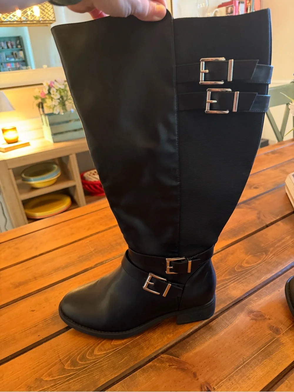torrid Black Over-the-Knee Buckled Riding Boots
